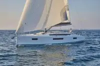 sailboat Sun Odyssey 410 sailing, catalog image